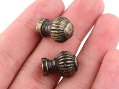 0.55 In Diameter Small Knob, Tiny Drawer Pull, Antique Bronze, Rustic Hardware