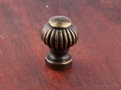 0.55 In Diameter Small Knob, Tiny Drawer Pull, Antique Bronze, Rustic Hardware