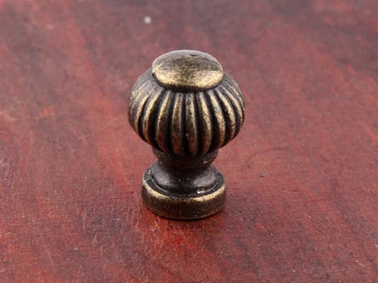 0.55 In Diameter Small Knob, Tiny Drawer Pull, Antique Bronze, Rustic Hardware