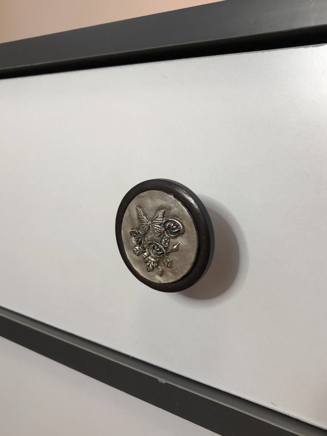 Art deco wooden cabinet knob for rustic mid century home decor 