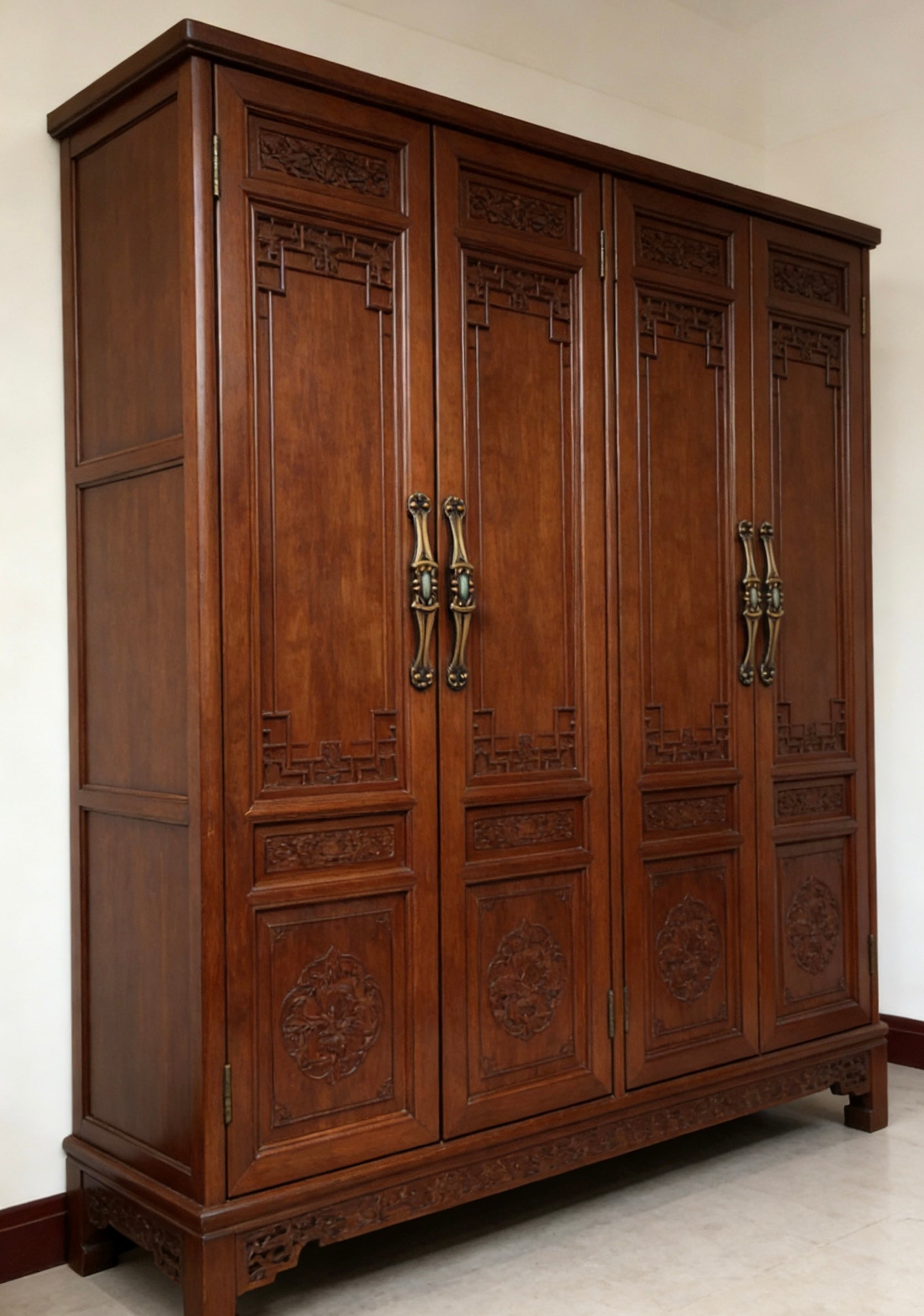 Victorian Green Resin Cabinet Pulls - Antique Brass Drawer Handles - LynnsHardware