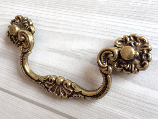 4" Vintage Style Dresser Pulls Drawer Pull Handles Drop Bail Antique Bronze Black