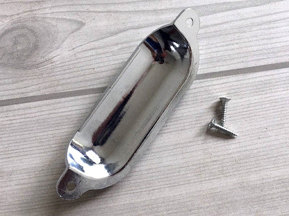 3.75" Centers Cup Drawer Pull, Gold, Silver, Bronze, Nickel, Pewter