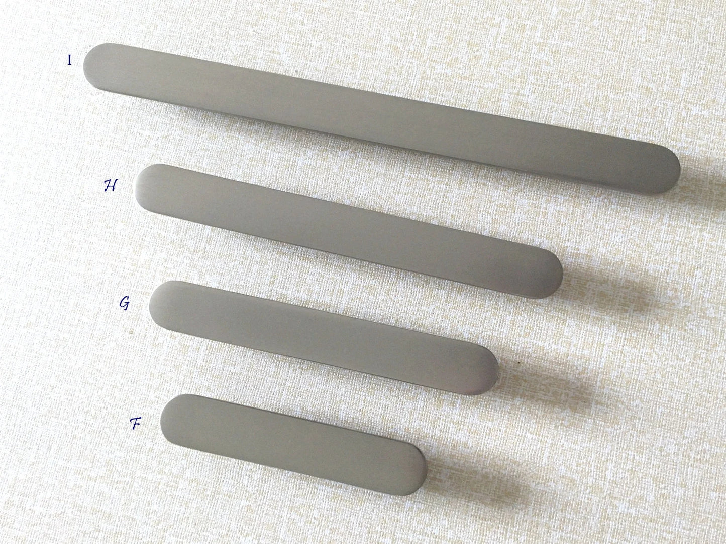 Modern Cabinet Handle, Half Circle Drawer Pull, Brushed Nickel Kitchen Hardware