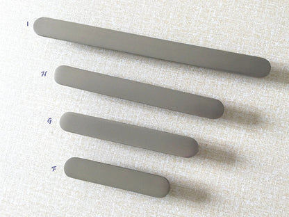 Modern Cabinet Handle, Half Circle Drawer Pull, Brushed Nickel Kitchen Hardware