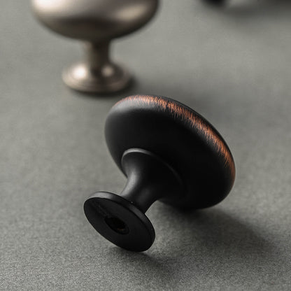 Round Cabinet Knobs, Drawer Pulls, Gold Nickel Black Gray, Kitchen Hardware