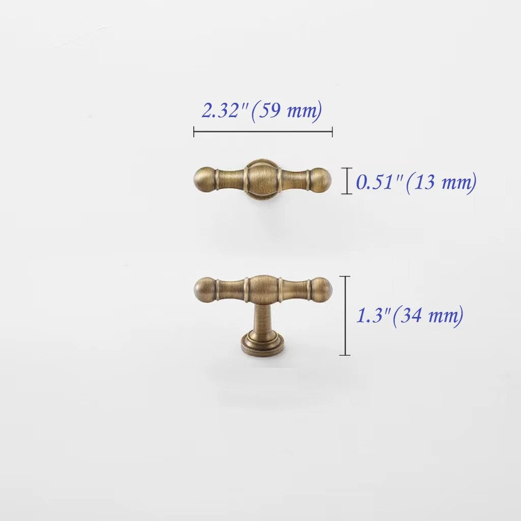 Brass Antique Bronze Cabinet Handles - 96 128 192 mm