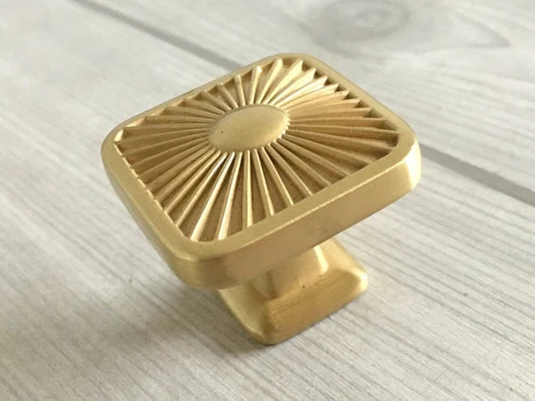 3 Inch Gold Cup Drawer Pulls, Square Cabinet Knob, Kitchen Hardware, 76 mm Holes