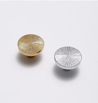 2.5“ Brass Sunburst Half Moon Drawer Pull & Circle Knob