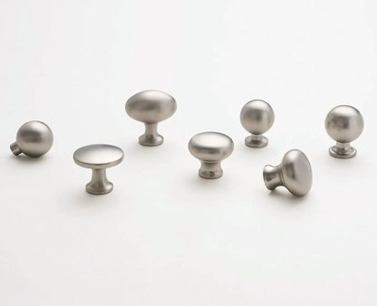 Assorted Brushed Nickel Cabinet Door Knobs, Modern Drawer Pulls