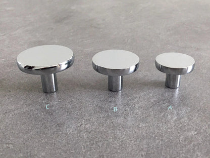 Minimalism Cabinet Handles, Half Moon Drawer Pulls, Polished Chrome, Kitchen Hardware