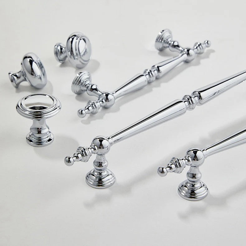 Polished Chrome Brass Cabinet Bar Pulls European Style Modern Shiny