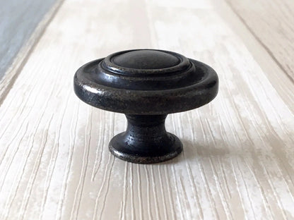 4 1/2" Vintage Style Antique Black Bail Drawer Pull | Kitchen Cabinet Knob