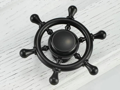 Rudder Knobs, Nautical Drawer Pulls, Kitchen Cabinet Hardware, Black Gold Antique Bronze Chrome Silver