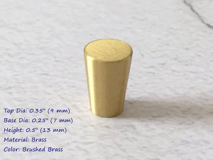 1/2" Dia Mini Drawer Pull, Brass Jewelry Box Knobs, Tiny Crystal Hardware