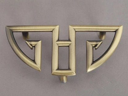 Oriental Drawer Pull Handles, Half Circle, Antique Bronze, Vintage style Kitchen Hardware