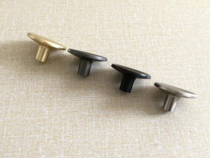 Concave Cabinet Knobs, Gold Circle Drawer Pulls, Black Copper Gray Nickel Gold