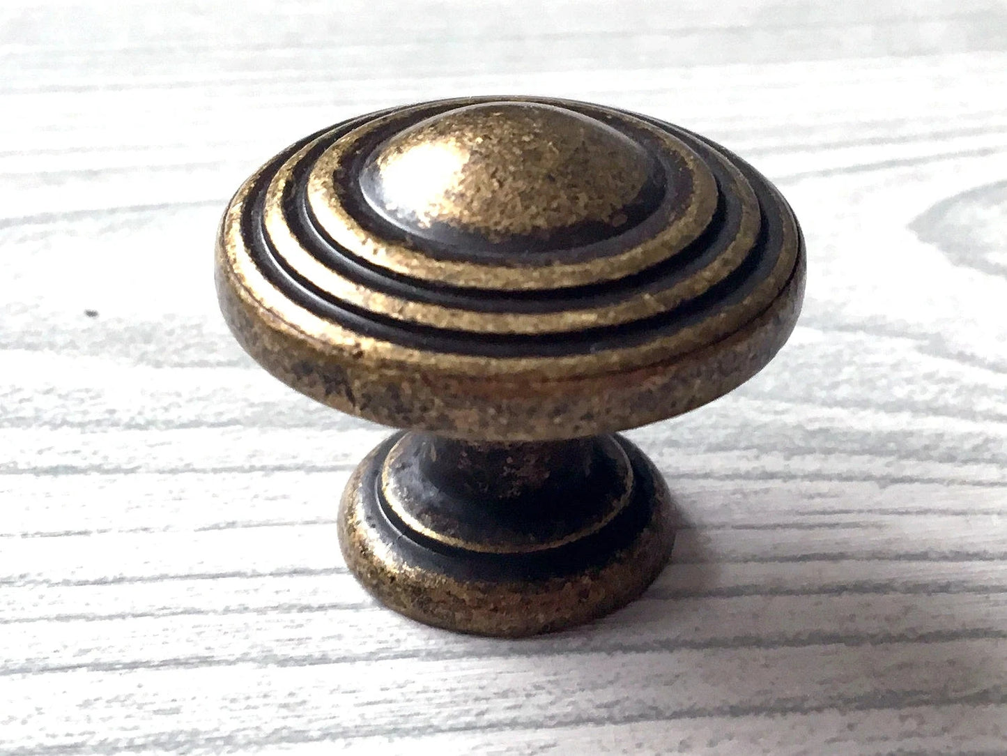 3.5" 3.75" 5" Farmhouse Drawer Handle, Rustic Cup Dresser Pull, Antique Bronze