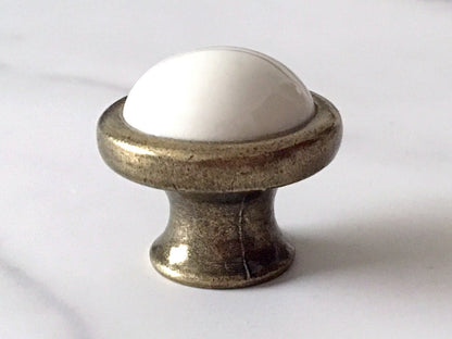 3.75" 5" Cream Ceramic Cabinet Pull Handles