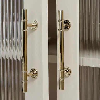 3.75" 5" Polished Gold Brass Cabinet Bar Handle, T Shaped Drawer Knob, Scandi Vanity Pull