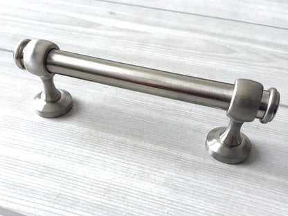 3" 3.25" Centers, Drawer Pulls, Cabinet Handles, Brushed Nickel, 76 mm Holes
