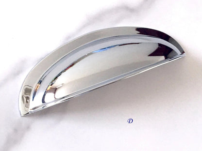 Polished Chrome Cabinet Pulls, Square Drawer Handles, Modern Kitchen Hardware