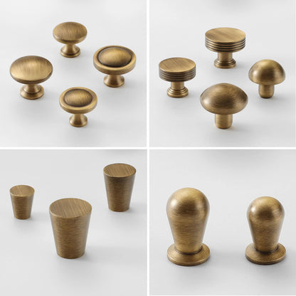 Brass Knob, Drawer Pulls, Kitchen Hardware, Antique Bronze