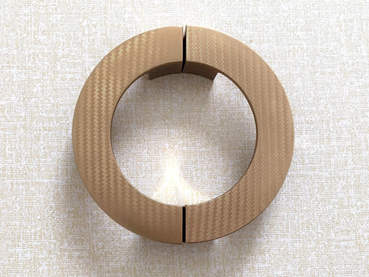 3.75" 5" Textured Half Circle Moon Cabinet Pull Handles, Gold Bronze, 96 128 mm Holes