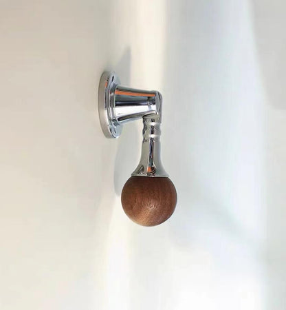 Walnut Brass Drop Drawer Pull - Pendant Cabinet Knob