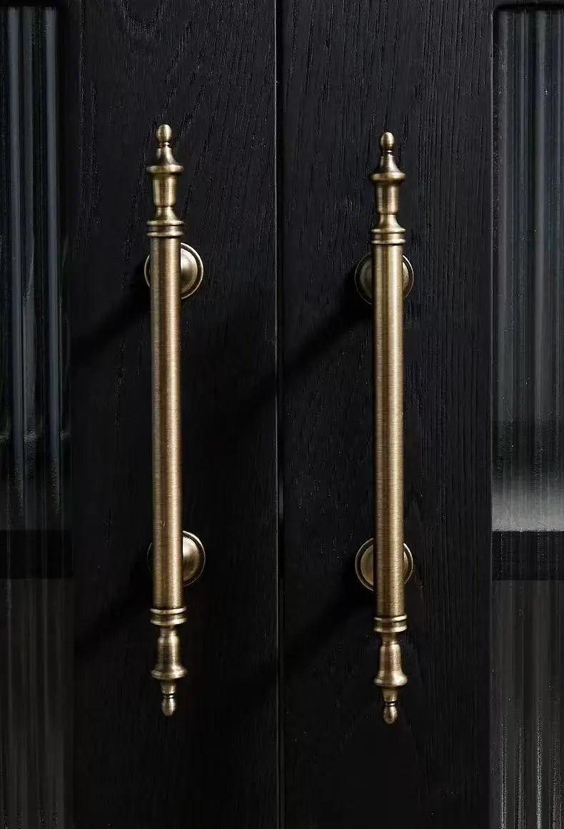 Brass Cabinet Pulls, Antique Bronze, Mid Century Modern Kitchen Hardware