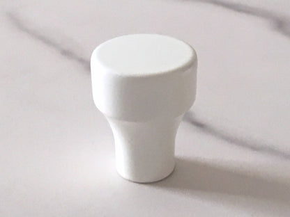 2.5" Centers White Cup Drawer Pulls with Knobs