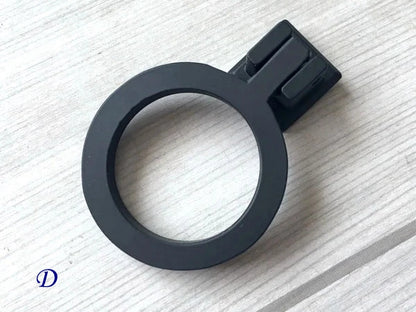 Drop Ring Drawer Pulls, Circle Cabinet Knobs, Matte Black, Rectangular, Clover