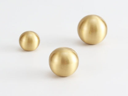Ball Brass Knobs, Cabinet Drawer Pulls, Brushed Gold, Matte Black, Brushed Nickel