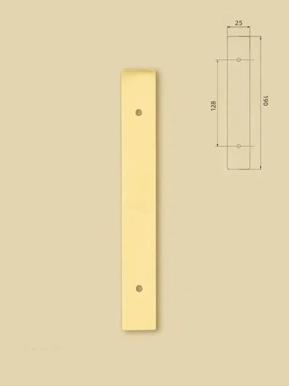 5 Inch Brass Rectangle Backplates for Drawer Knobs Cabinet Pulls Brushed Gold Lynns Hardware 128 mm