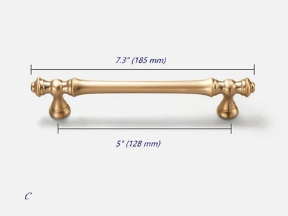 5 Inch Gold Dresser Drawer Pull Cabinet Handles Lynns Hardware 128 mm Provincial