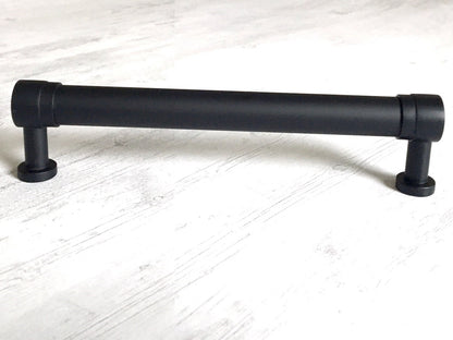 5.75 Inch Black Drawer Pulls Cabinet Handles Lynns Hardware 5-3/4 Inches 146 mm