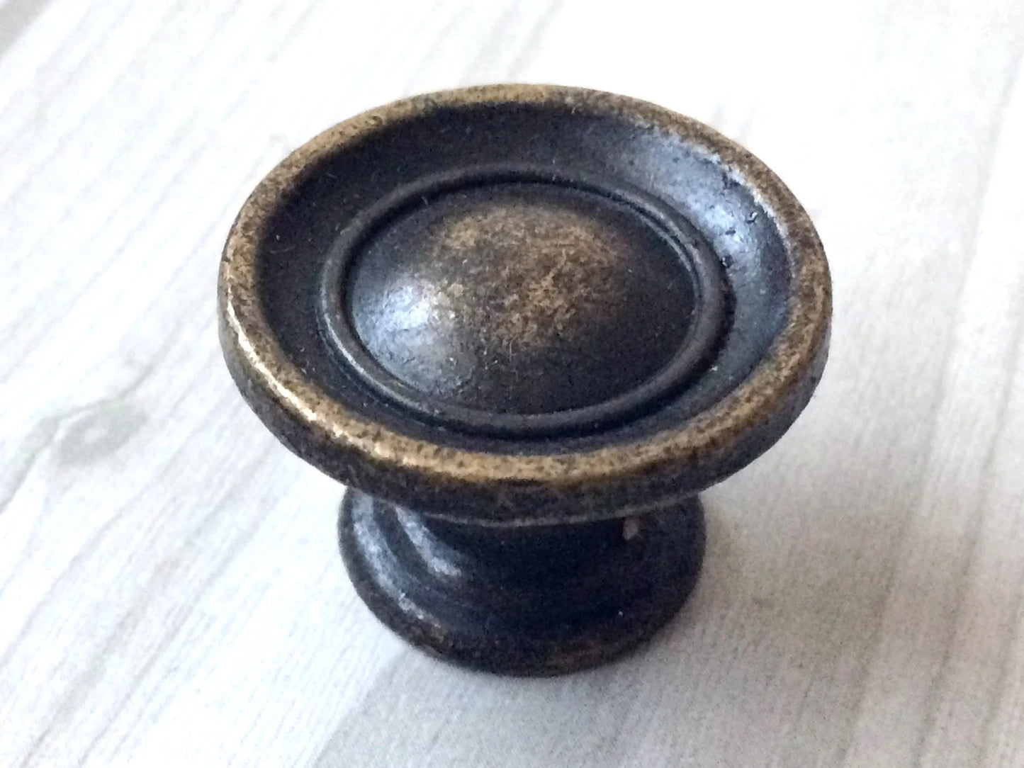 Vintage Look Drawer Pulls 3 inch Centers Antique Bronze Round Knob