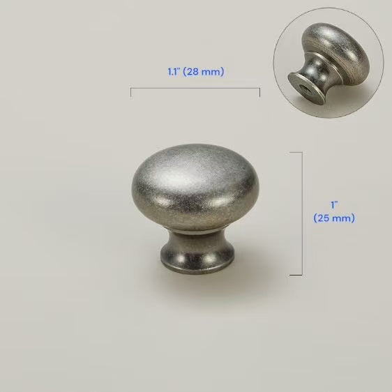 Antique Pewter Brass Cabinet Handles 76 96 128 160 mm, Drawer Knob, Rustic Kitchen Cup Pull