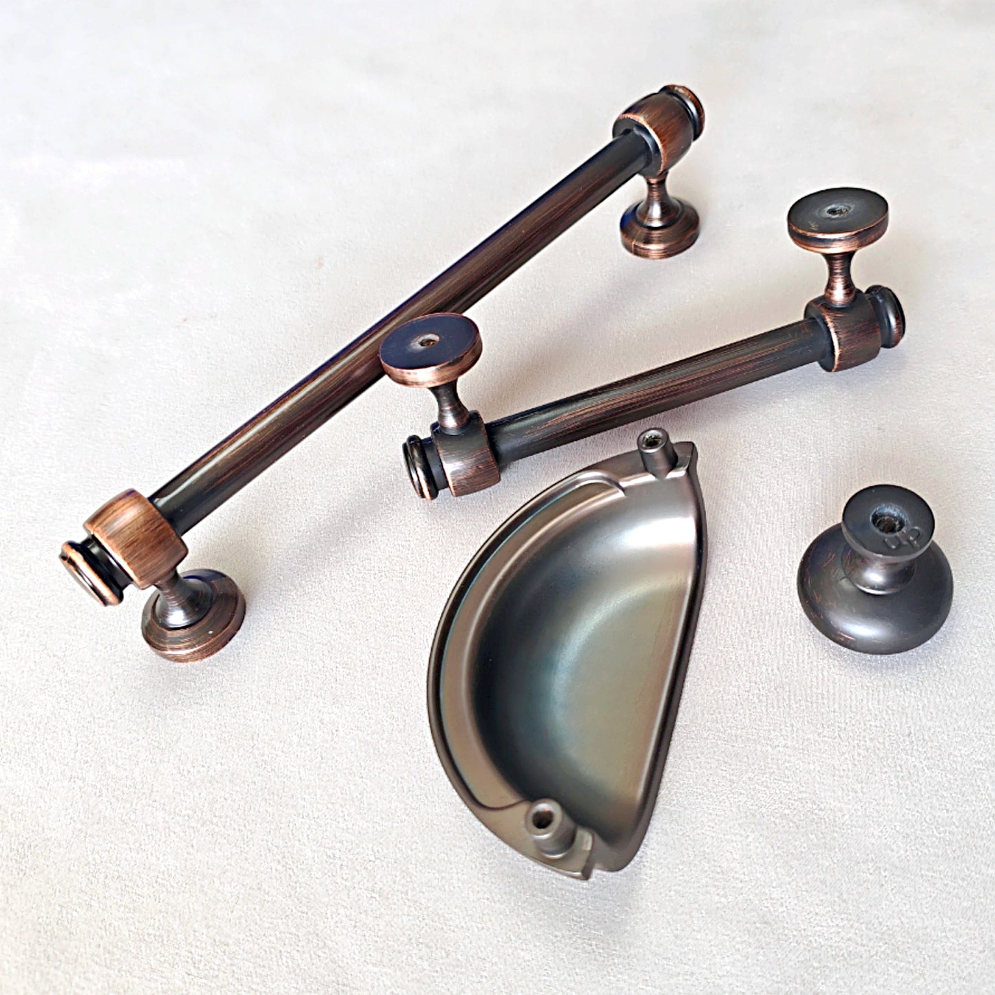 3" 3.5" 6" Oil Rubbed Bronze Cabinet Bar Handle & Cup Drawer Pull - LynnsHardware