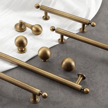 Set of Antique bronze appliance pulls for vintage interiors 