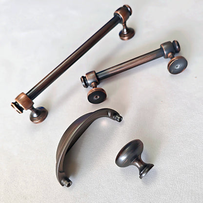 3" 3.5" 6" Oil Rubbed Bronze Cabinet Bar Handle & Cup Drawer Pull