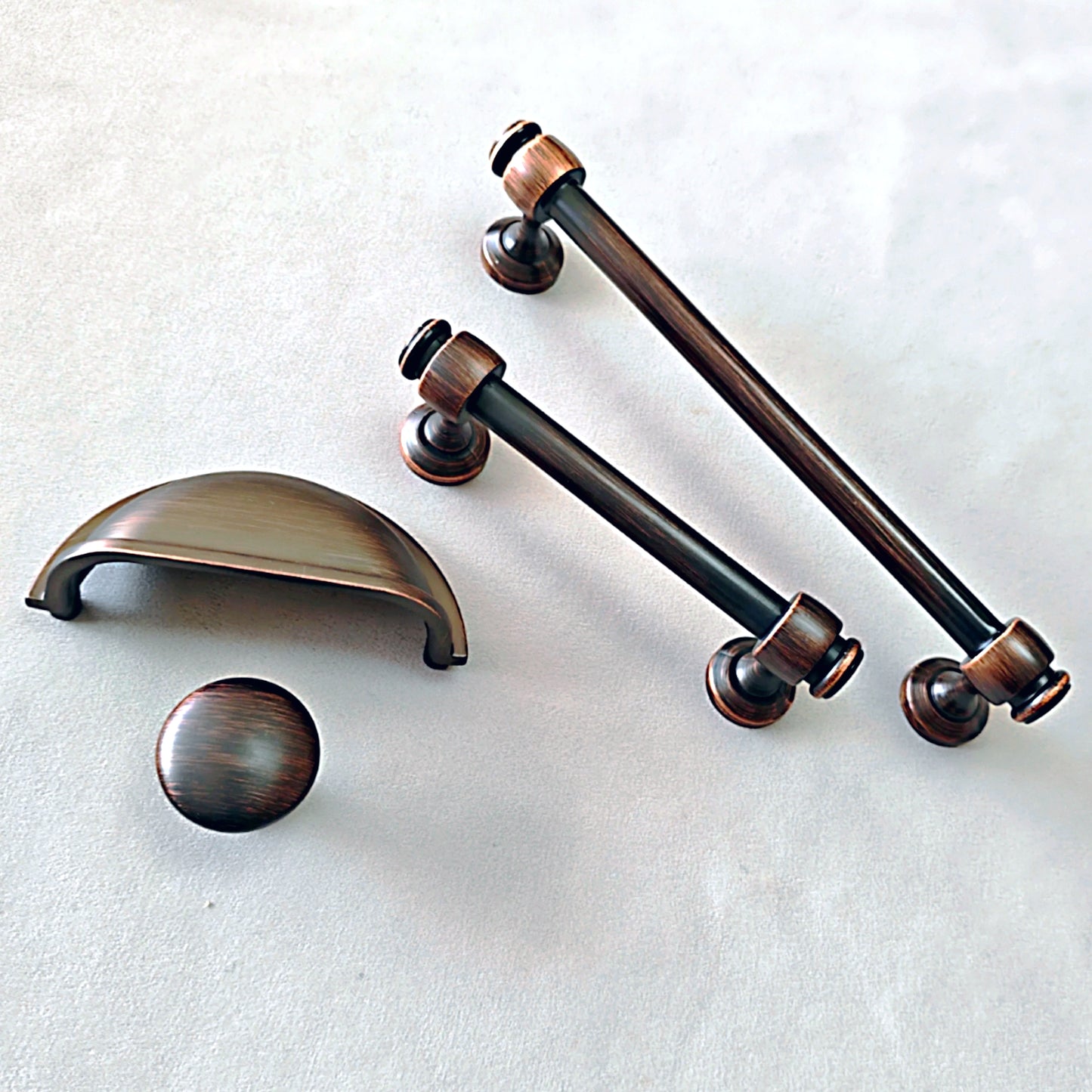 3" 3.5" 6" centres Oil Rubbed Bronze Cabinet Bar Handle & Cup Drawer Pull