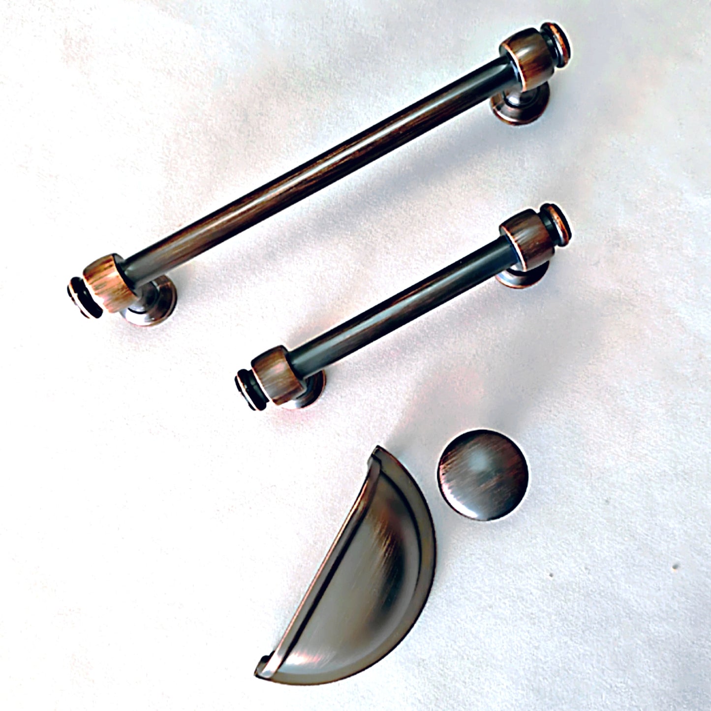 3" 3.5" 6" centers Oil Rubbed Bronze Cabinet Bar Handle & Cup Drawer Pull