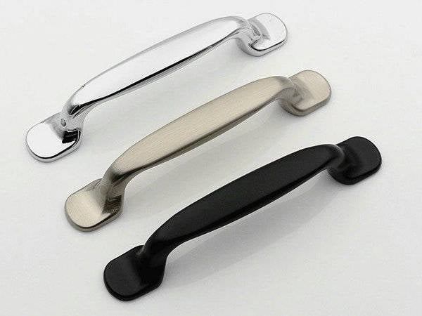 3.75" 5" Modern Cabinet Pulls - Chrome, Nickel, Black