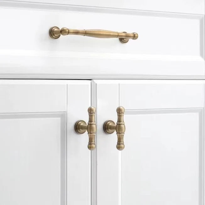 Brass Antique Bronze Cabinet Handles - 96 128 192 mm