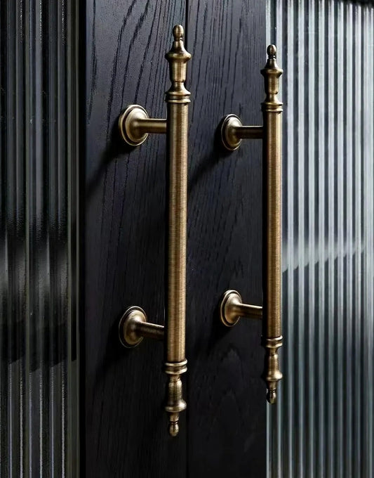 Brass Cabinet Pulls, Antique Bronze, Mid Century Modern Kitchen Hardware