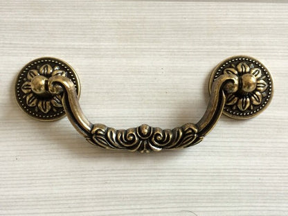 3.75" 5" Vintage Style Bail Drawer Pulls Drop Handle Antique Bronze