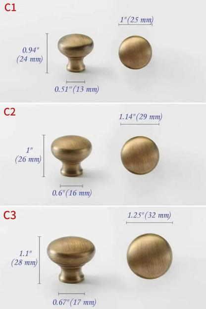 Brass Cabinet Handles Antique Bronze European Style Retro Wardrobe Pulls