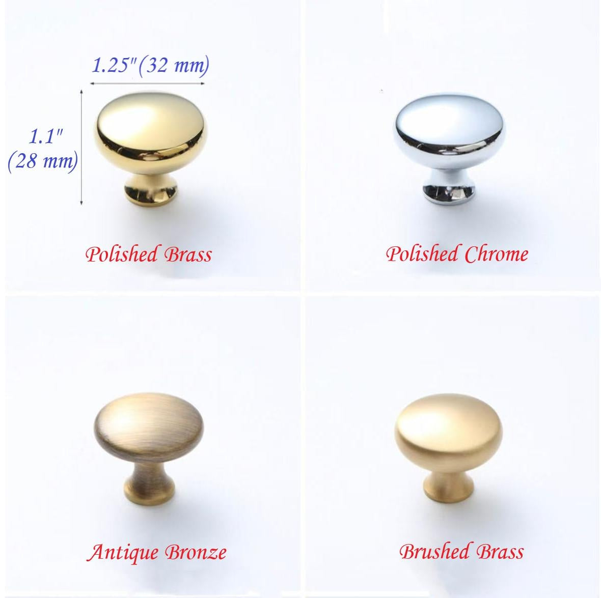 2.5" 64 mm Centers Brass Cup Drawer Pulls, Polished Gold Chrome Bronze