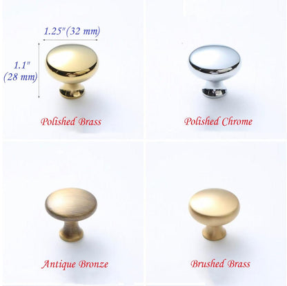 2.5" 64 mm Centers Brass Cup Drawer Pulls, Polished Gold Chrome Bronze